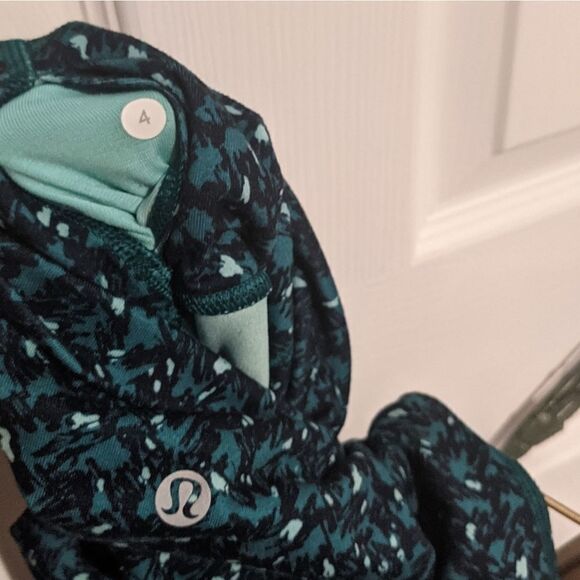 Lululemon Wunder Under Pants Mountain Peak Teal Leggings Size 4 - Picture 9 of 11